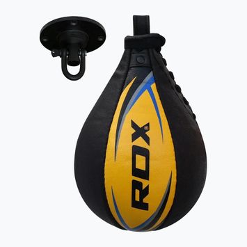 Palla da boxe RDX Speed Ball in pelle Multi giallo/blu