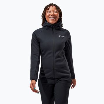 Felpa in pile da donna Berghaus Heuberg Hoody jet nero/grigio gessato marl