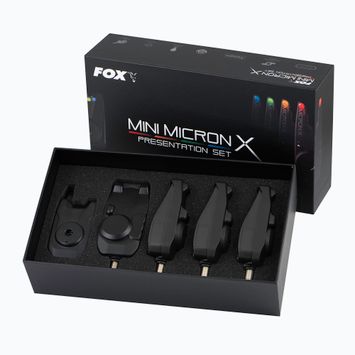 Fox International Mini Micron X 4 set di canne da pesca segnali neri