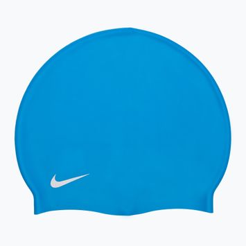 Cuffia da nuoto Nike Solid Silicone per bambini blu