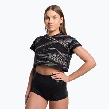 Top da allenamento da donna Gymshark Zone Graphic Crop nero/lime