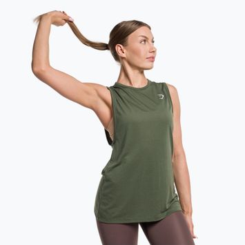 Canotta Gymshark Training Drop Arm donna verde/bianco
