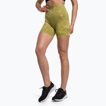 Pantaloncini da allenamento da donna Gymshark Adapt Camo Savanna Seamless verde