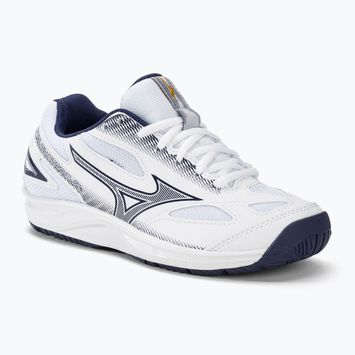 Mizuno Stealth Star 2 Jr scarpe da pallamano per bambini bianco/blueribbon/mpgold