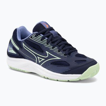 Scarpe da pallavolo Mizuno Cyclone Speed 4 Jr per bambini eblue/tech green/lolite