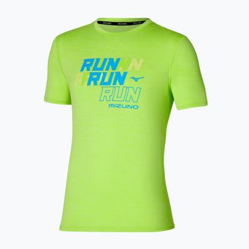 Maglietta da corsa Mizuno Core Run Tee lime da uomo