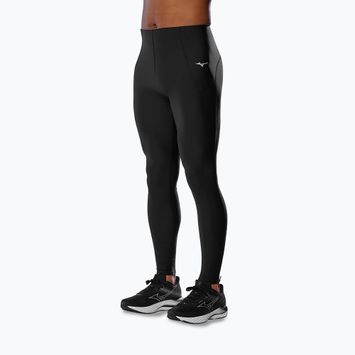 Leggings da corsa da uomo Mizuno Impulse Core Long Tight nero