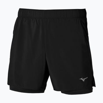 Pantaloncini da corsa Mizuno Core 5.5" 2IN1 da uomo, nero