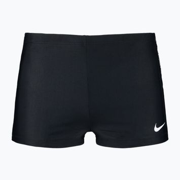 Uomo Nike Logo Tape Square Leg boxer da bagno nero