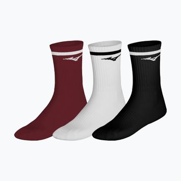 Calzini Mizuno Training With Line 3 pairs sun dried tomato/white/black