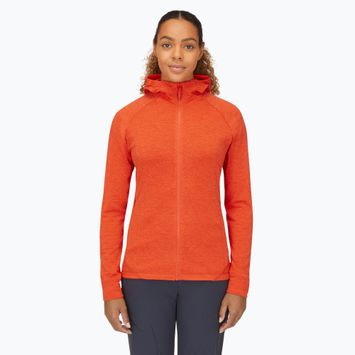 Felpa Rab Nexus Hoody donna, pompelmo rosso