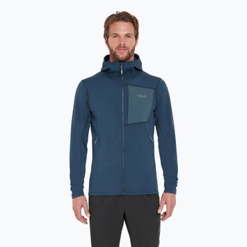 Giacca da trekking da uomo Rab Superflux Hoody blu tempesta