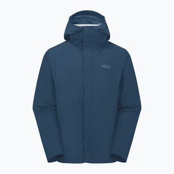 Giacca da pioggia Rab Downpour da uomo blu tempesta