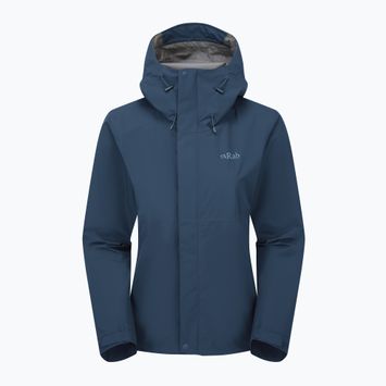 Giacca da pioggia da donna Rab Downpour tempest blu