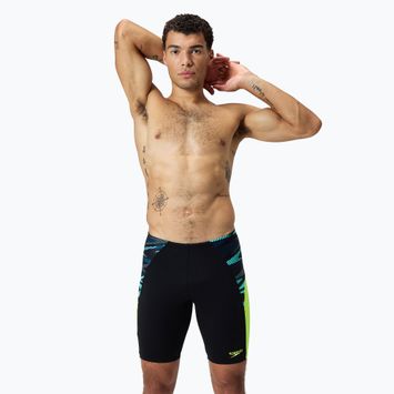 Speedo Endurance+ MAX Splice Uomo - Maglia da nuoto nero/giallo iper.