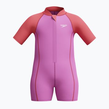 Speedo Learn To Swim Costume intero da bambino in neoprene neon viola