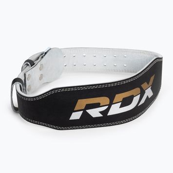 RDX Cintura per sollevamento pesi 4" in pelle nero/oro