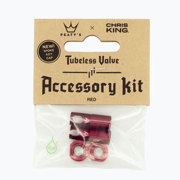Kit di accessori per valvole tubeless Peaty's X Chris King MK2 rosso