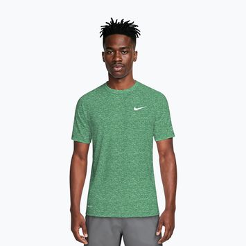 Maglietta da nuoto da uomo Nike Heather Hydroguard malachite
