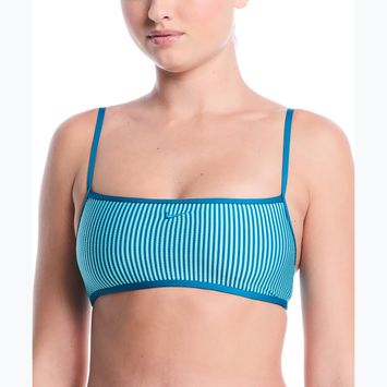 Parte superiore del costume da bagno Nike Ripple Texture Bralette Classic Bikini bleached turquoise
