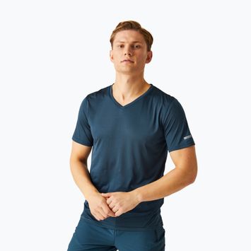 REGATTA Fingal Uomo Camicia da trekking con scollo a V in denim chiaro di luna