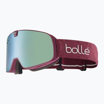 Occhiali da sci Bollé Nevada Neo bianco opaco/nero cromato e blu vermiglio chiaro