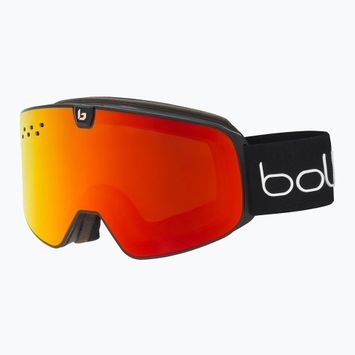 Occhiali da sci Bollé Nevada Neo black matte/sunrise&light vermillon blue
