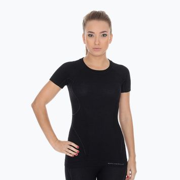 T-shirt termica da donna Brubeck SS11700 Active Wool nero