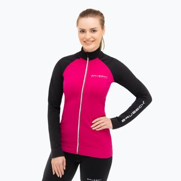 Felpa termica da donna Brubeck LS1352 Athletic fucsia / nero