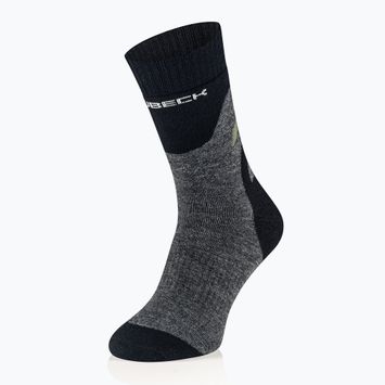 Calze da uomo Brubeck Trekking Merino graphite/khaki