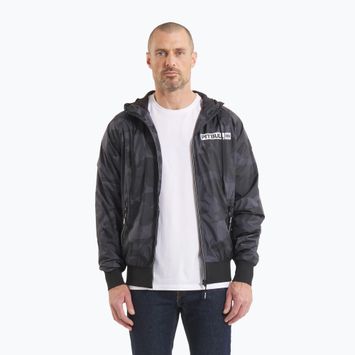Pitbull Athletic Logo Uomo Giacca in nylon con cappuccio nero mimetico