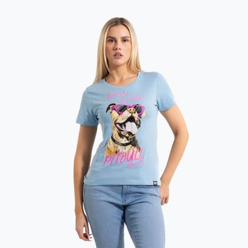 Maglietta da donna blu chiaro Pitbull Synglasses Dog