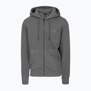 Felpa con zip e cappuccio Pitbull Lancaster 2 da uomo, grigio slavato