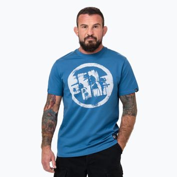Maglietta uomo Pitbull Logo Palms shade blu