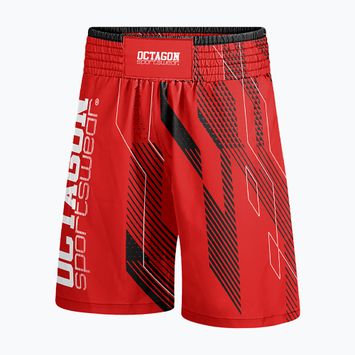 Boxer da uomo Octagon Diamond rosso