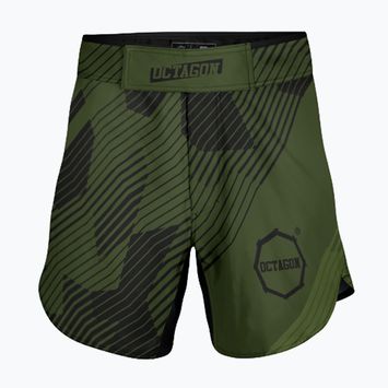 Pantaloncini da allenamento Octagon Broken Line MMA da uomo oliva