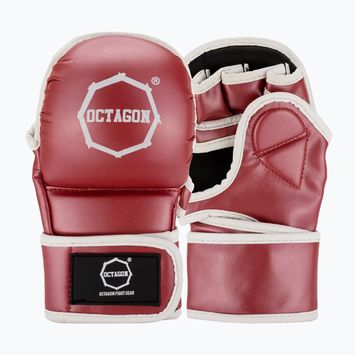 Guanti da grappling Octagon Metallic MMA rossi