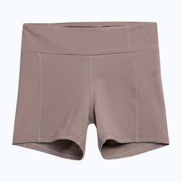 Pantaloncini da yoga da donna 4F F138 marrone chiaro