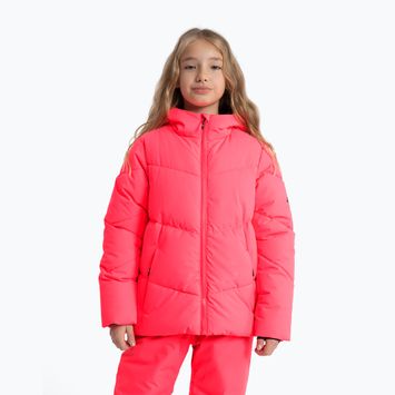 Giacca da sci per bambini 4F F293 rosa caldo neon