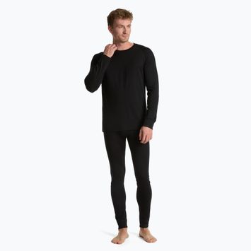 Set di biancheria intima termica da uomo SET0540 nero WOOLCANO Merino