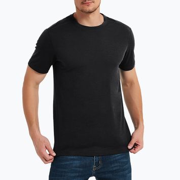 T-shirt termica da uomo WOOLCANO Merino 100% TEE0546 nero