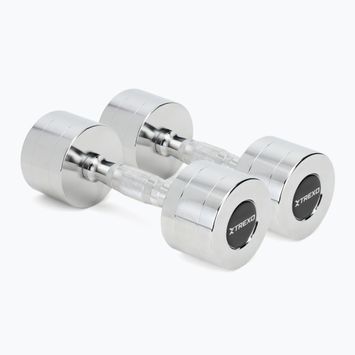 Manubri cromati TREXO 2x6 kg argento