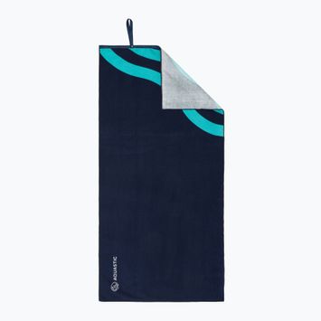 AQUASTIC Asciugamano Wavey blu navy/blu