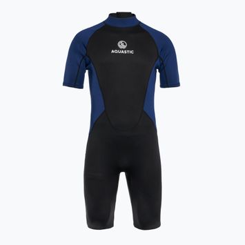 Muta da nuoto da uomo AQUASTIC Wavey 2 mm nero/blu