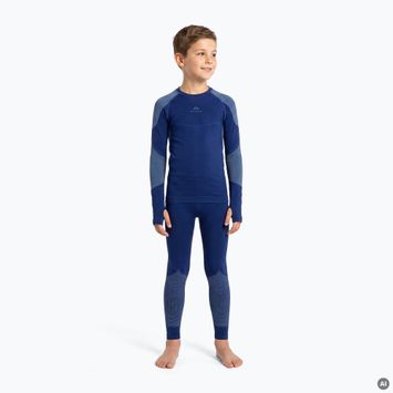 Completo di biancheria termica per bambini KADVA Frosty Jrb Set senza cuciture blu navy