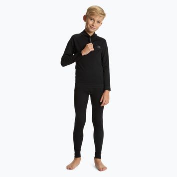 Completo di biancheria termica per bambini KADVA Tyros Set Jr senza cuciture nero