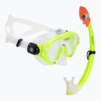 Set da snorkeling per bambini AQUASTIC Maschera + boccaglio per minatori verde