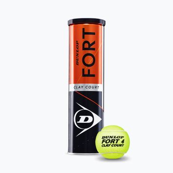 Palline da tennis Dunlop Fort Clay Court 4B 18 x 4 pezzi giallo 601318