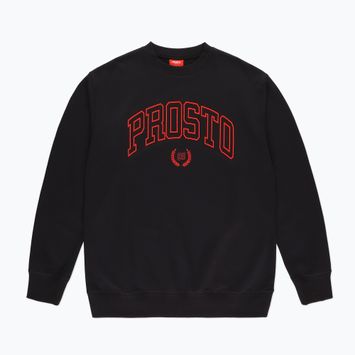 Felpa PROSTO Crewneck Varsity uomo nero