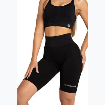 Pantaloncini da allenamento biker da donna Gym Glamour Push Up 2.0 nero